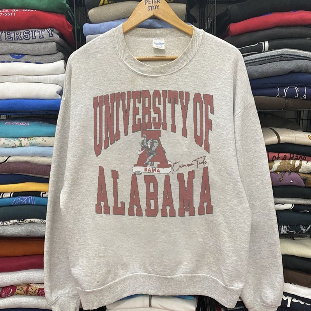 Vintage University Of Alabama Crimson Tide Football Sweatshirt Retro Ncaa Shirt